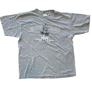 San Diego California Graphic T Shirt By Tee Max Mens Size Large Palm Trees Relax